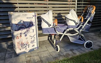 DeCuevas 80337 Skládací kočárek pro dvojčata panenky 3 v 1 - 6