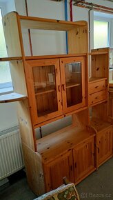 Kredenc vitrína masív borovice - 6