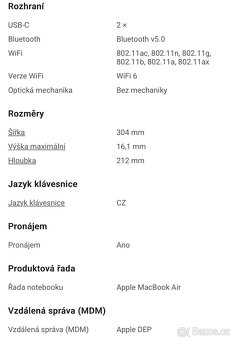 Macbook Air 13” M1 2020 8GB, 256GB Vesmírně šedý - 6