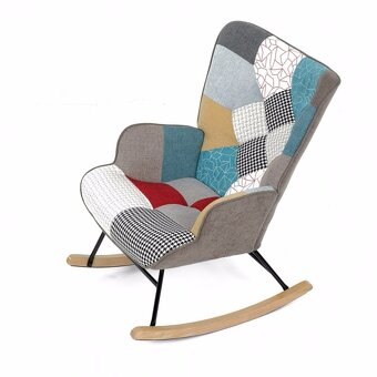 Houpací křeslo patchwork  AK-374 - 6