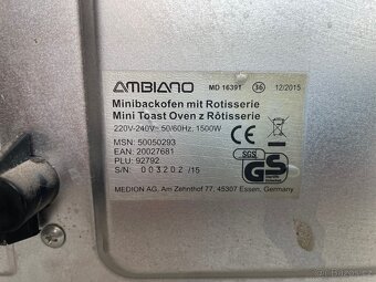 Horkovzdusna trouba Ambiano - 6