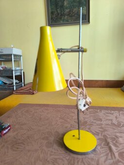 Retro-Stolní žlutá lampa Lidokov, Josef Hůrka - 6