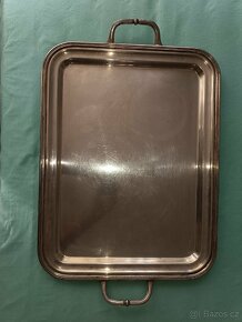 Alpaka,postribreno. Starožitné podnosy 5 ks - 6