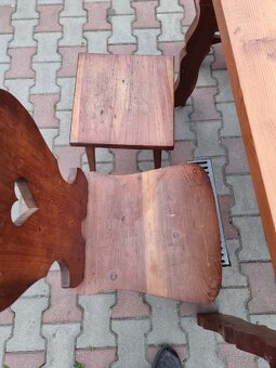 Selský stůl + 3 židle - 6