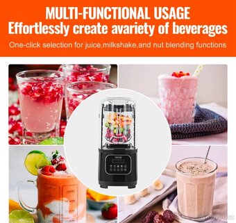 Nový Profesionální mixér VEVOR se štítem - 6