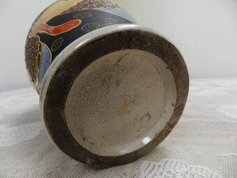 Krásná bohatě zdobená zlacená Váza Satsuma Japonsko - 6