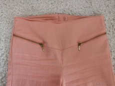 Dámské meruňkové skinny kalhoty s vysokým pasem vel. S - 6