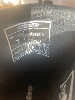 Prodám zánovní boty na motorku ALPINESTARS FASTER-3 - 6