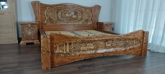 Drevená posteľ Poľovnicke motivy 180×200 vrátane ortopedický - 6