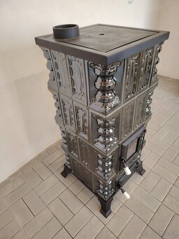 Kachlová kamna sporák Carmen s varnou deskou zelená - 6