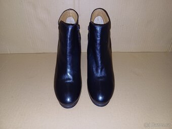 Černé kožené kotníkové boty vel.40 - 6
