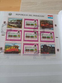 Predám známky - vlaky - Paraguay - 6