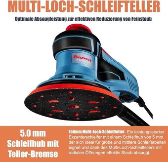 Nová Excentrická bruska 49B FANZWORK s talířem 150 mm - 6