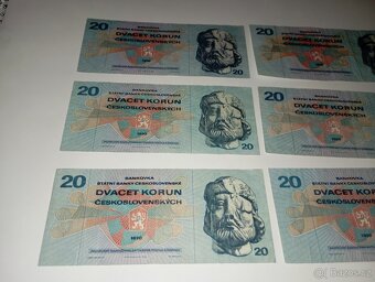 BANKOVKY 20 KČS 1970, SÉRIE H + L, PĚKNÉ STAVY - 6