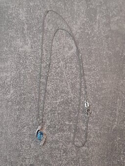 Dámský náhrdelník s přívěskem bílé zlato 375 9k - 6