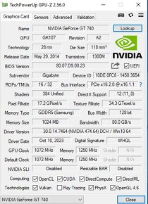 Nvidia GT 740 1 Gb GDDR5, 1072/5400 Mhz - 6
