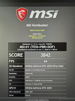 RTX 3070 (Nvidia GeForce ZOTAC Holoblack) - 6