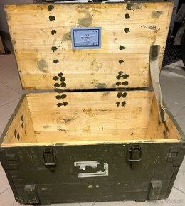 Dřevěná vojenská bedna ČSLA / AČR armádní - 6