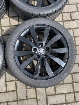 ORIGINÁL Alu Škoda CRYSTAL R17, 5x112 - TOP STAV, LETNÍ - 6