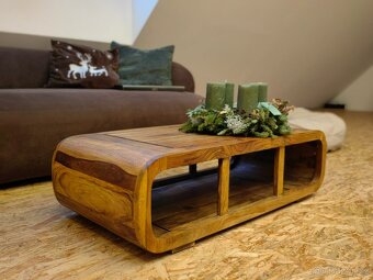 Designový konferenční stolek z masivního dřeva - 6