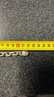 Set stříbrný řetěz a náramek / 206g - 6