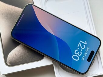 iPhone 15 Pro Natural Titanium BATERIE 100% TOP - 6