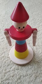 stavebnice Modul, retro stavebnice,Dřevěné kostky, šmoulové, - 6