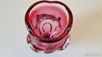 STARÁ VÁZA HUTNÍ SKLO. TOP STAV. - 6