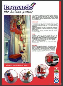 Sloupová plošina LEONARDO, pracovní plošina, - 6