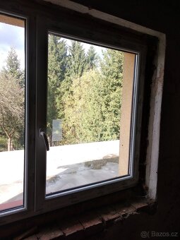 2 okna plastová 1980x1300 mm bílá/ořech - 6