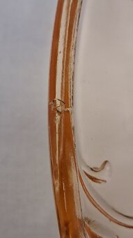 KRÁSNÉ STARÉ SKLO RŮŽOVÉ MÍSY 60.-70,léta - 6