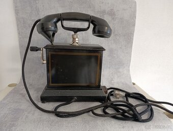 Starožitný historicky dánský telefon Kristian Kirk. - 6