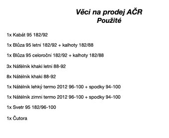 Oblečení AČR všechno možné - 6