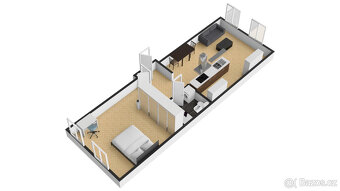 Pronájem bytu 2+kk (52,39 m²), Praha 2 – Vinohrady, ulice Mo - 6