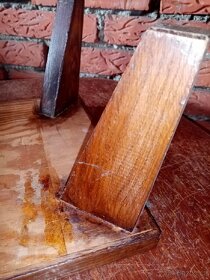 Starožitný stolek s opaxitovým sklem pod květináč - 6