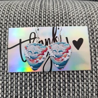 Náušnice z kytarových trsátek - 6