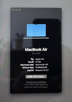 MacBook Air 13.6" M2 10x GPU 512GB SSD 16GB RAM Midnight CZ - 6