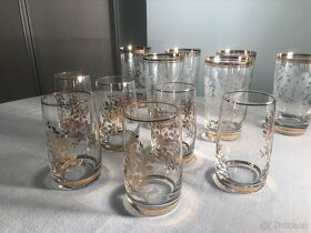 Bohemia Crystal broušené zlacené sklenice - 6