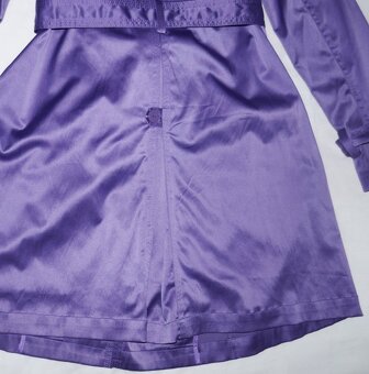 Fialový jarní kabát/trenčkot, vel. 38 - 6