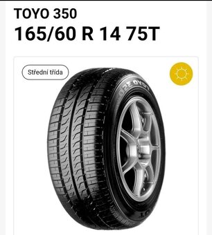 Letní pneu 165/60/14 Toyo - 6