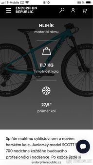 Juniorské horské kolo na 27,5” - XS rám - 6