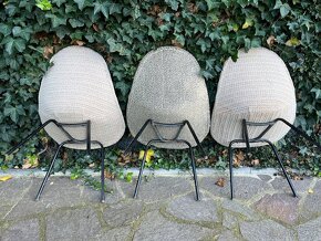 3 x designové skořepinové křesílko - cena za všechny 3 kusy - 6