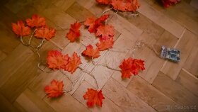 3x sada svítící lístečky / blikající LED světýlka Javor - 6