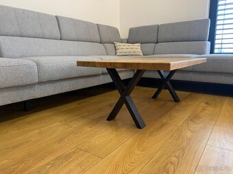 Kovové nohy na stůl ve tvaru X černé (2 ks v sadě) - 6