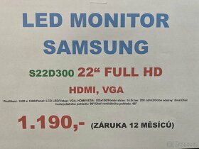 MONITOR SAMSUNG S22D300 22"/VGA/HDMI/FULL HD - 6