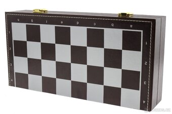 Luxusní šachový set kůže a kov s magnetickými figurkami - 6
