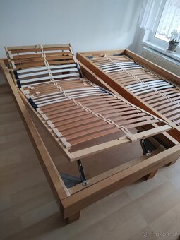 Postel masivní buková 200 x 90 cm + rošt Matraflex - 6