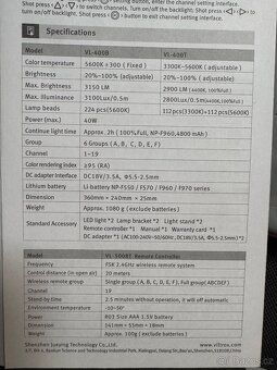 viltrox vl-400 studiová světla - 6