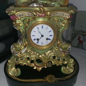 Krásné staré porcelánové hodiny - 6