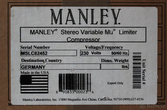 Manley Variable Mu - legendární lampový kompresorový limiter - 6